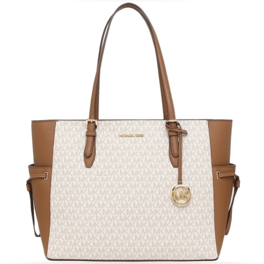 MICHAEL KORS Gilly Vanilla Large Drawstring Travel Tote NWOT